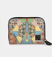 Zippered RFID Wallet - Imperial Peacock