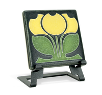 Flower Buds - Yellow Tile 4" x 4"