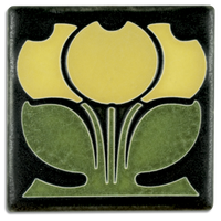 Flower Buds - Yellow Tile 4" x 4"