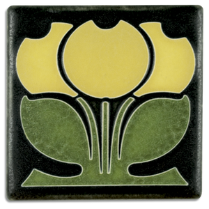 Flower Buds - Yellow Tile 4" x 4"