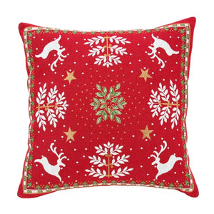 Pillow - Holiday Cheer 17" x 17" - Reversible/Stripes