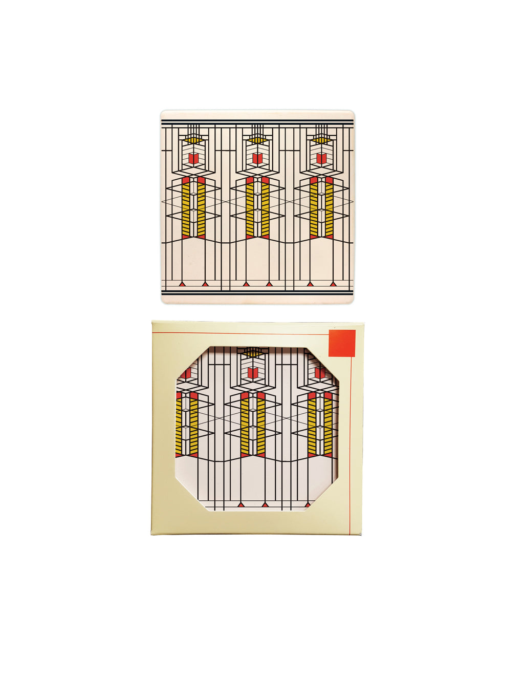 Rug Designs Square Coasters, Set of 4 – Frank Lloyd Wright Foundation