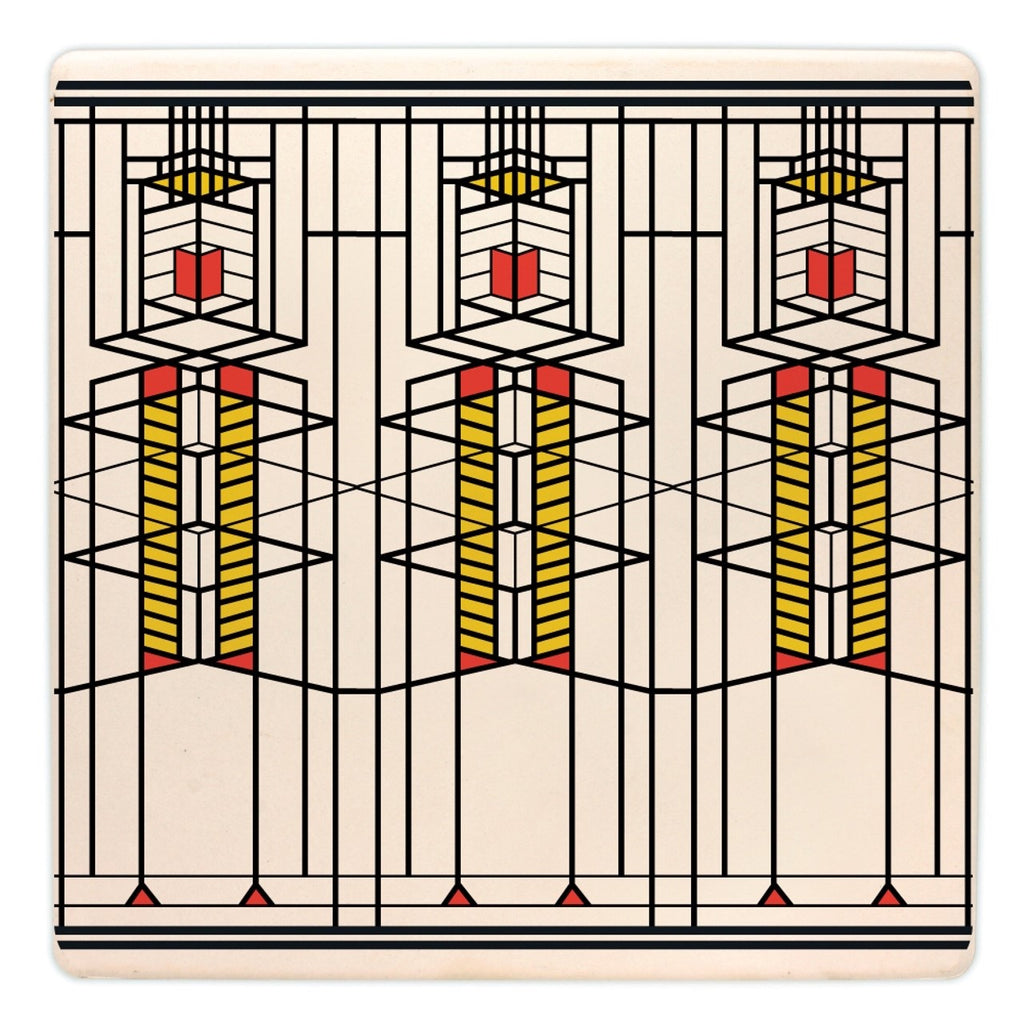 Robie House Window Trivet 7" Square