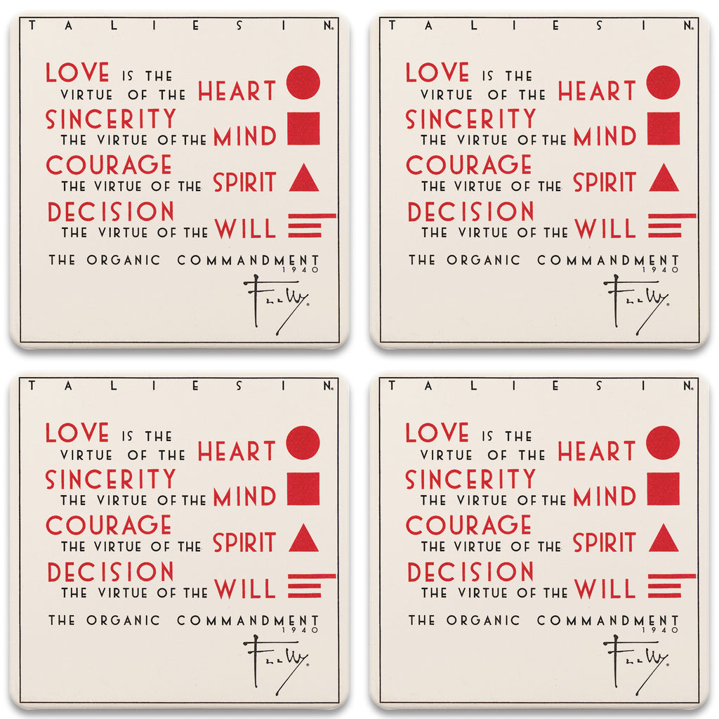 Organic Commandments Coasters - Set/4
