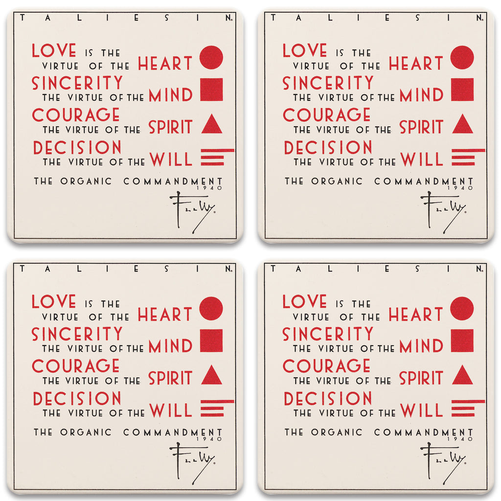 Organic Commandments Coasters - Set/4