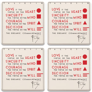 Organic Commandments Coasters - Set/4