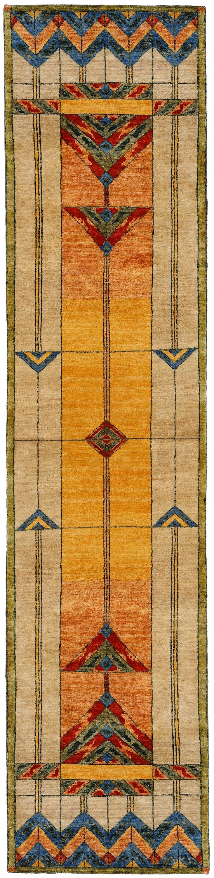 Stained Glass Gold -  Wool Area Rugs.