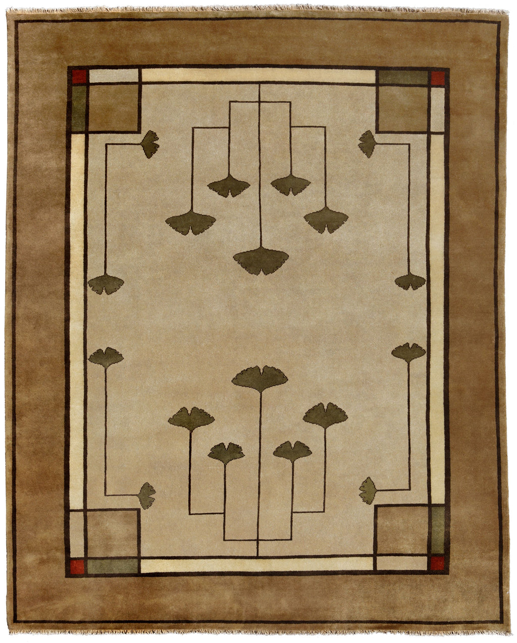 Ginkgo - Oatmeal,  Wool Area Rugs.