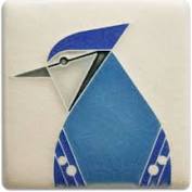 Blue Jay Tile - Charley Harper 3" x 3"