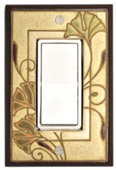 Ginkgo Ceramic Tile Switchplate