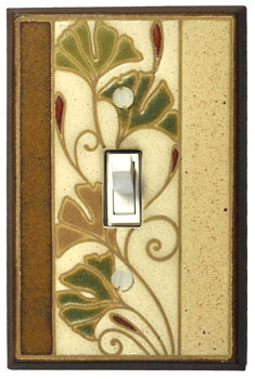 Ginkgo Ceramic Tile Switchplate