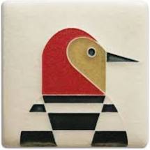Woodpecker Tile - Charley Harper 3" x 3"
