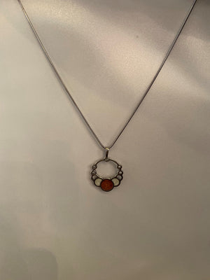 Eclipsing Circles Necklace, Copper