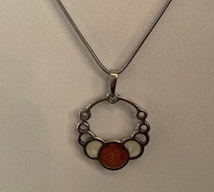 Eclipsing Circles Necklace, Copper