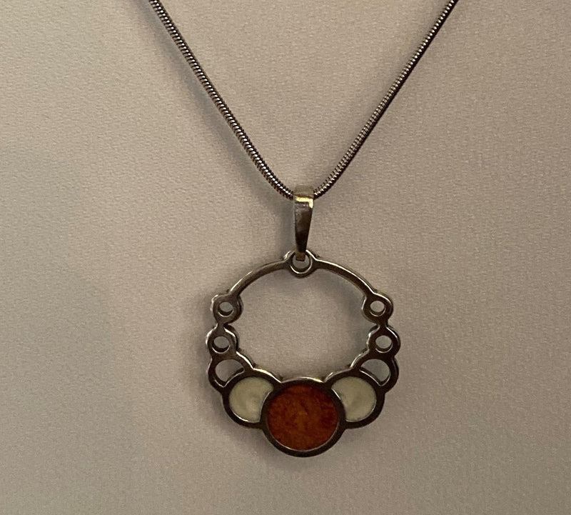 Eclipsing Circles Necklace, Copper