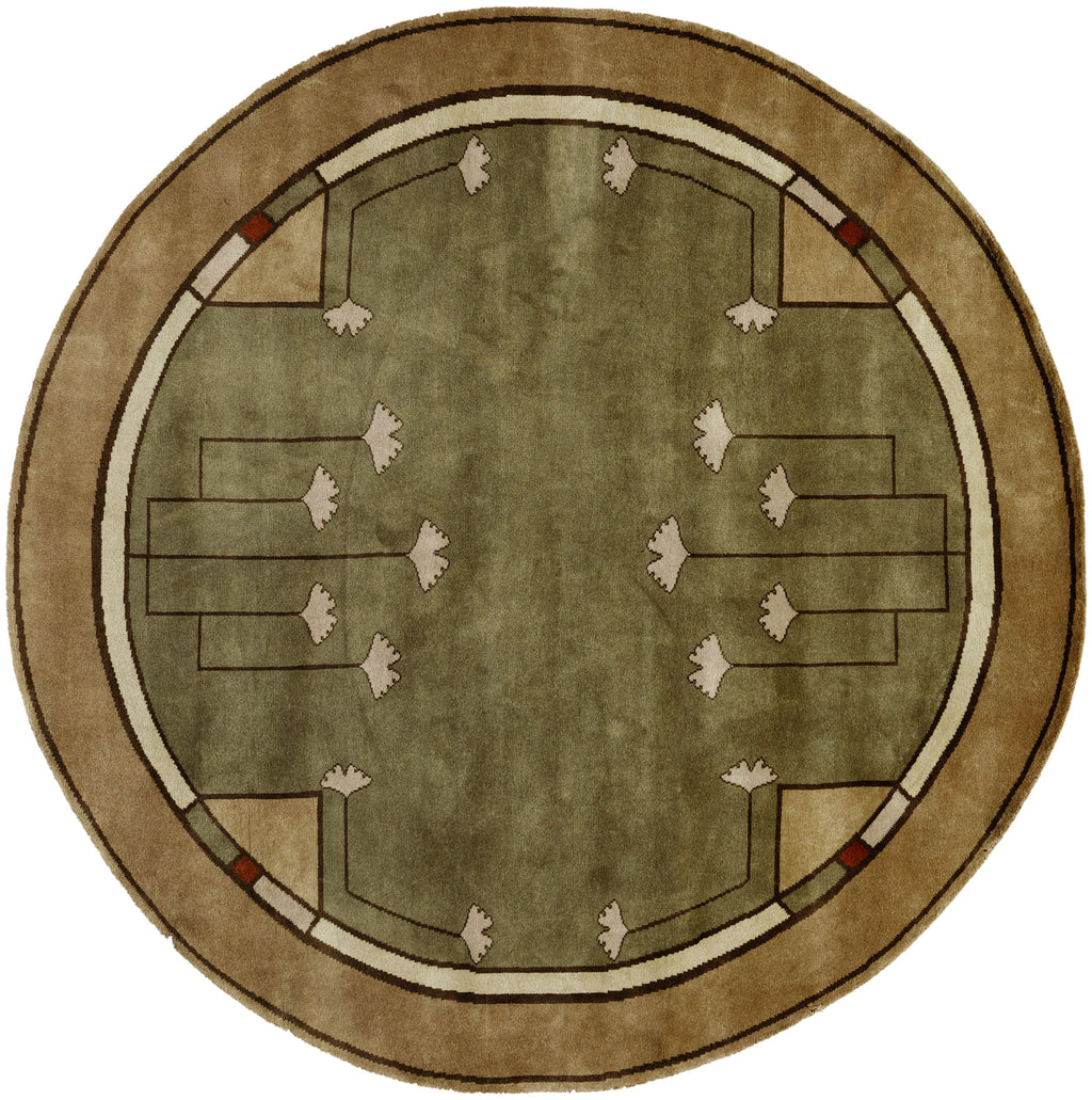 Ginkgo - Sage,  Wool Area Rugs.