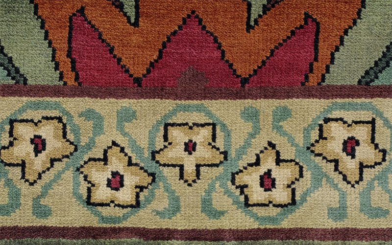 Arts & Crafts Stephanotis Flower  -  Wool Area Rugs.