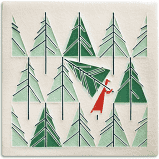 The Perfect Tree Tile - Charley Harper 6" x 6"