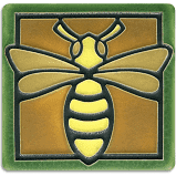 Green Bee Tile 4"